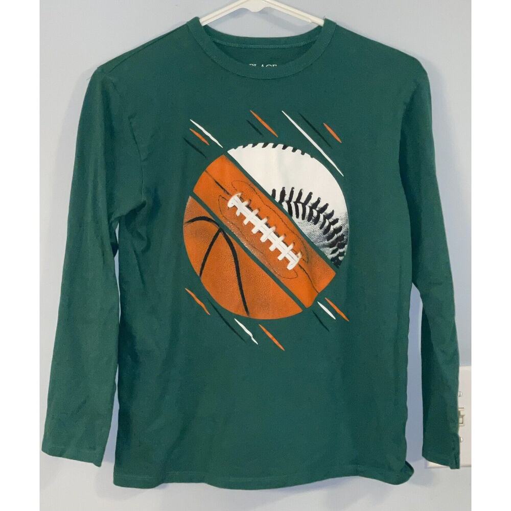 Place‎ Kid's Boy's Thermal Shirt Youth Size XL (14) Green Long Sleeve Knit